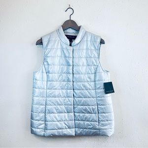Marc New York Andrew Marc Quilted Silver Puffer Women’s Vest Size Medium NWT